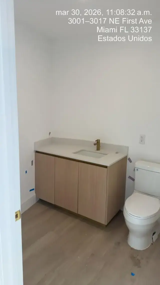 Bathroom vanity installation, 3100 NE 1st Ave, Miami