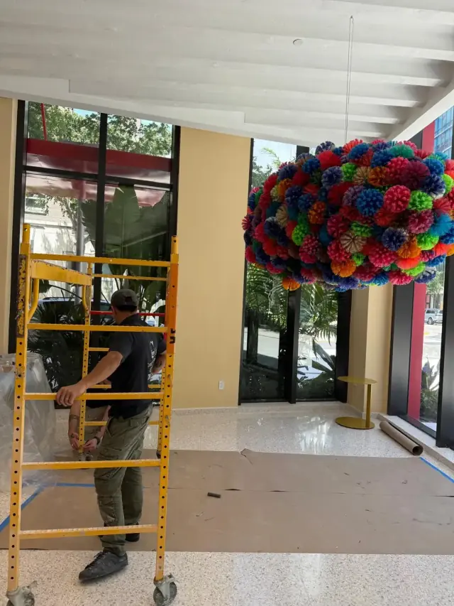 Interior ceiling repair lift work, 3100 NE 1st Ave, Miami