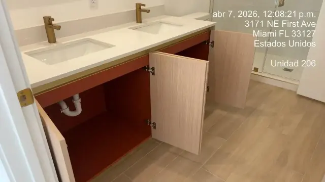 Sink cabinet plumbing repair, 3100 NE 1st Ave, Miami