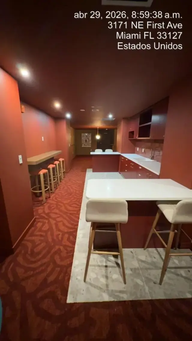 Interior lounge finish work, Midtown Miami