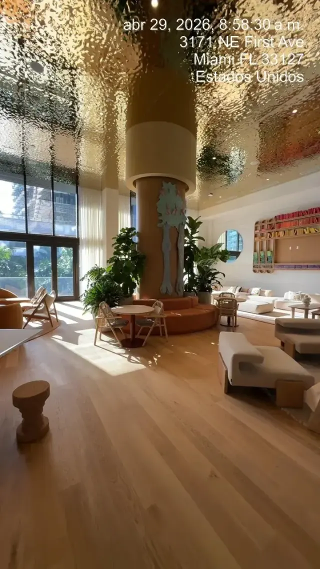 Lobby seating area maintenance, Midtown Miami